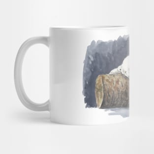 Sleeping polar bear, watercolor art Mug